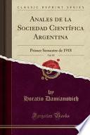 Anales de la Sociedad Científica Argentina, Vol. 85