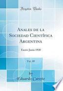 Anales de la Sociedad Científica Argentina, Vol. 89