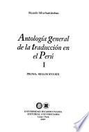 Antología general de la traducción en el Perú: Prosa, siglos XVI-XIX