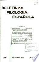 Boletín de filología española