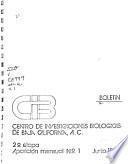 Boletín del Centro de Investigaciones Biológicas de Baja California
