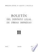 Boletín del depósito legal de obras impresas