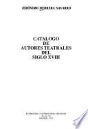 Catálogo de autores teatrales del siglo XVIII