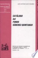 Catálogo del fondo Sánchez-Quintanar