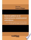 Control político en el ordenamiento constitucional colombiano