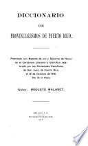 Diccionario de provincialismos de Puerto Rico