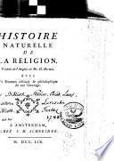 Histoire naturelle de la religion