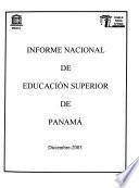 Informe nacional de educación superior de Panamá