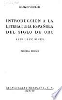 Introducción a la literatura española del Siglo de Oro