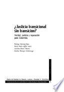 Justicia transicional sin transición?
