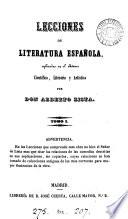 Lecciones de literatura española