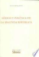 Léxico y política de la Segunda República