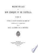 Memorias de Don Enrique IV de Castilla