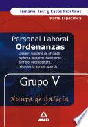 Ordenanzas Xunta de Galicia Grupo V Temario, Test Y Casos Practicos. E-book