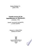 Tratado acerca de los impedimentos de matrimonio (Córdoba, 1734)